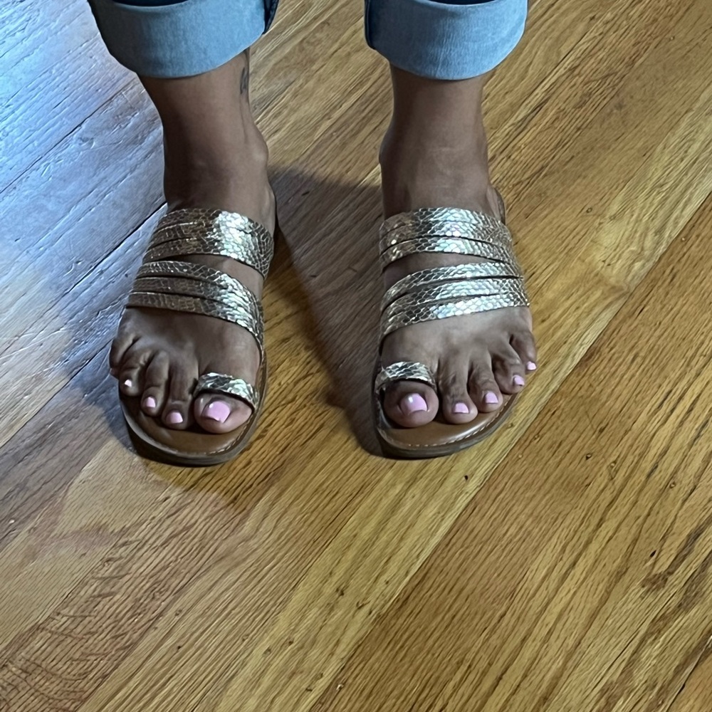 Franco Sarto Gold Sandals